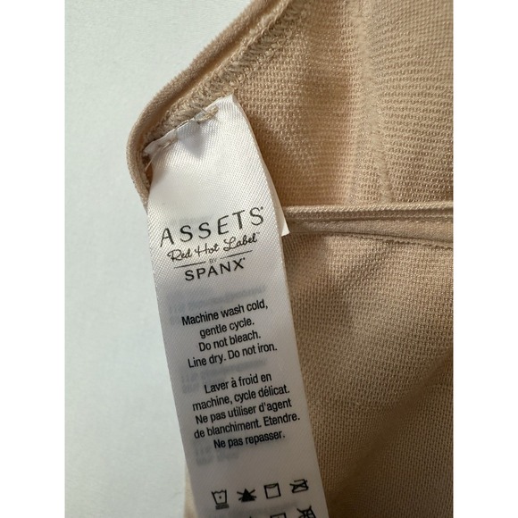 Spanx‎ Shapewear Bodysuit Large Beige Nude Adjustable Shorts Stretch.  K32 - Picture 5 of 5